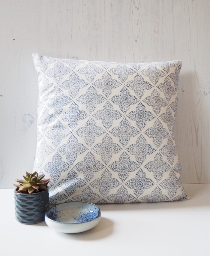 block printed cushion