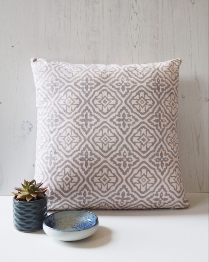 block print cushion