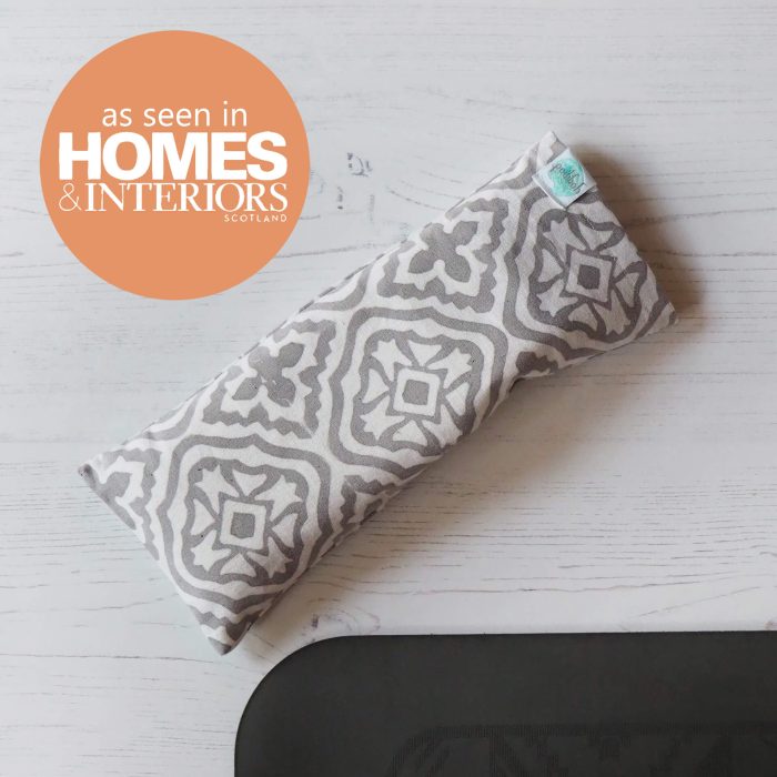 Yogipod eye pillow for yoga block printed grey