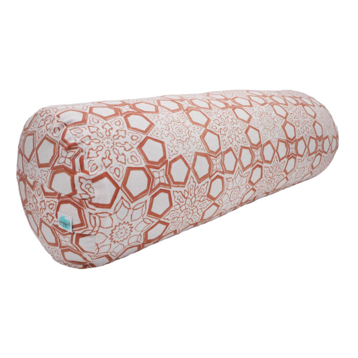 Yogipod Fretwork Yoga Bolster Jaipur Pink