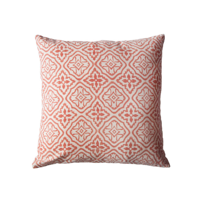 hand block printed yogipod scatter cushion