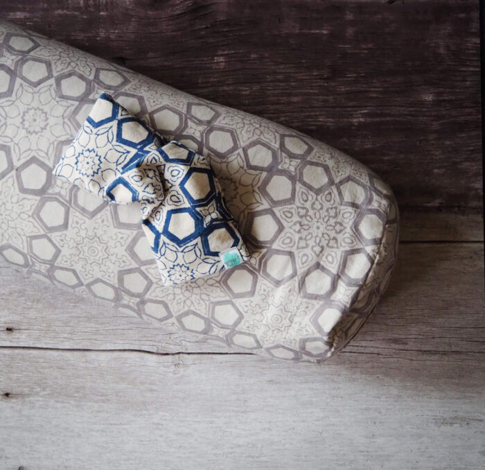 Yogipod fretwork bolster with fretwork eye pillow