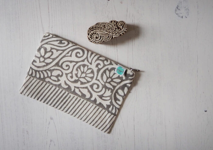 block printed pouch zero waste