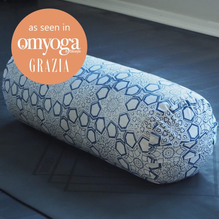 Yogipod Fretwork blue yoga bolster