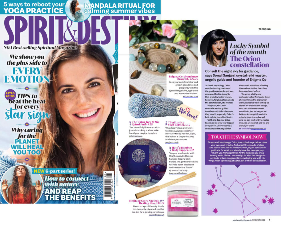 Yogipod Tiled Lattice Yoga Bolster featured in Spirit & Destiny magazine