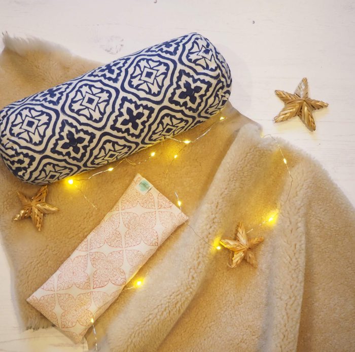 Yogipod Unwind Gift Bundle with mini bolster and eye pillow for christmas gifting